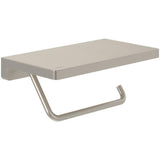 Villeroy & Boch Toilet Roll Holder Brushed Nickel Villeroy & Boch Elements Striking Toilet Roll Holder with Shelf