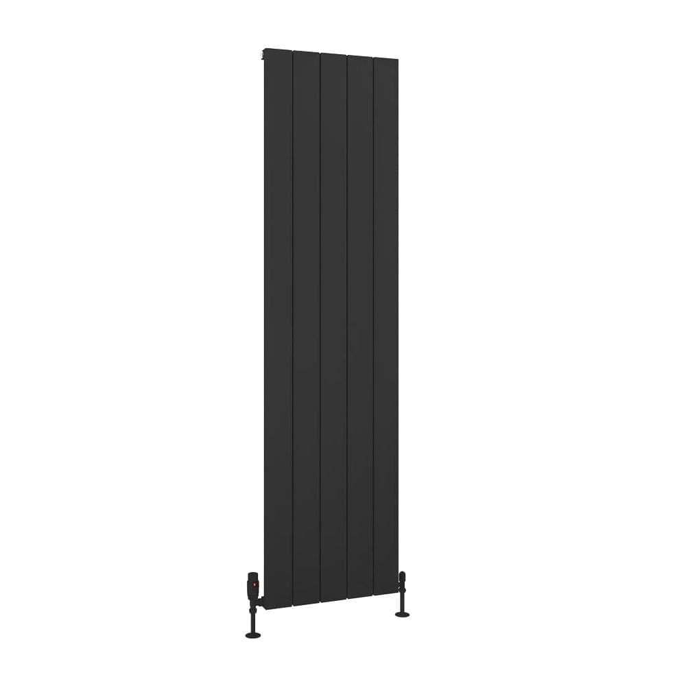 Eastbrook Charlton Vertical Aluminium Designer Radiator in Matt Black