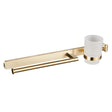 Eastbrook Towel Rails and Rings Brushed Brass Eastbrook Asti Towel Rail with Hook and Tumbler Holder