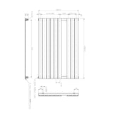 Eastbrook Designer Towel Rail Eastbrook Staverton Tube on Tube Straight Vertical Heated Towel Rail in Chrome