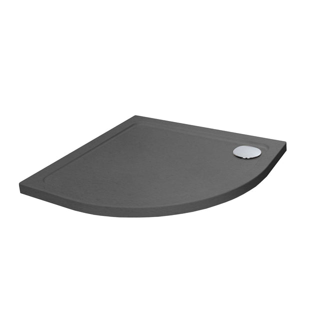 Aquarius Quadrant Shower Tray 800x800mm Aquarius Urbano Quadrant 45mm Stone Resin Shower Tray in Slate Grey