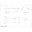 Eastbrook Single Ended Bath 1600 x 750mm / 5mm Eastbrook Rockall Single Ended Bath