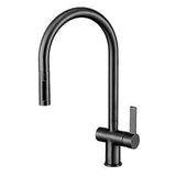 JTP Kitchen Tap Brushed Black JTP VOS Single Lever Pull Out Kitchen  Mixer Tap