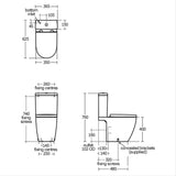 Ideal Standard Close Coupled Toilet Ideal Standard i.life Close Coupled Open Back Rimless Toilet with HydroTwist Flush and Soft Close Seat