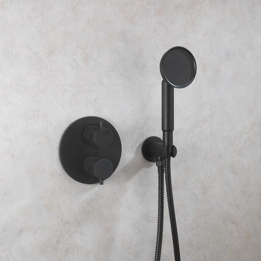 Crosswater Concealed Shower Valve Carbon Black Crosswater MPRO Industrial Crossbox 1 Outlet Trimset