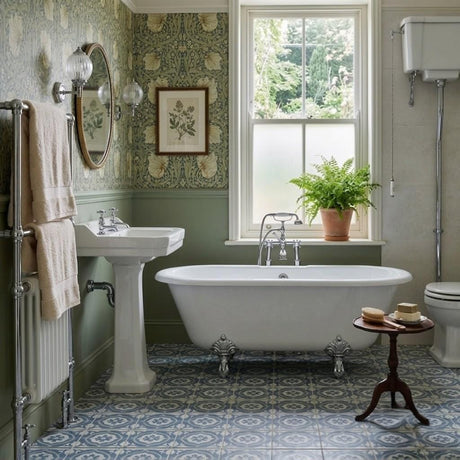 Burlington Roll Top and Slipper Freestanding Bath Burlington Windsor Double Ended Traditional Freestanding Roll Top Bath with Chrome Feet  - 1500 x 750mm
