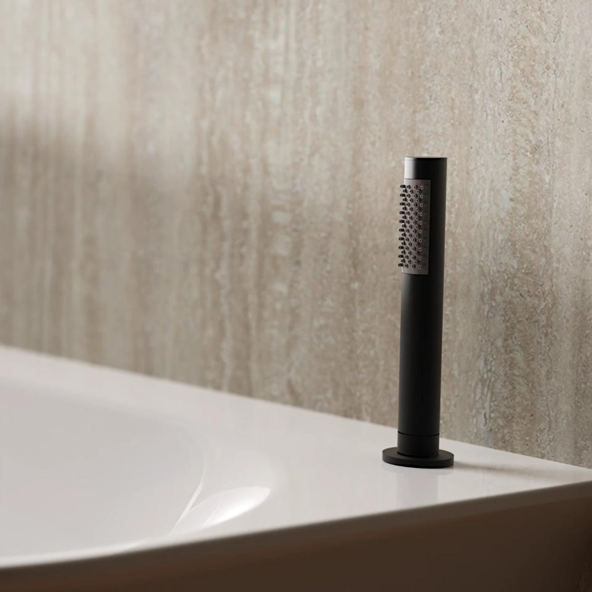 Crosswater Shower Handset Matt Black Crosswater MPRO Follow Me Round Shower Handset and Hose