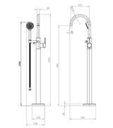 Britton Freestanding Bath Tap Britton Hoxton 2.0 Floor Standing Bath Shower Mixer Tap in Brushed Brass