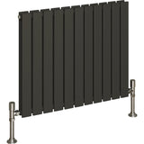 Aquarius Bathrooms Panel Radiator Aquarius Flat Double Horizontal Panel Radiator