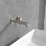 Villeroy & Boch Wall Mounted Basin Tap Brushed Nickel Villeroy & Boch Dawn Wall Mounted Single-Lever Basin Mixer Tap