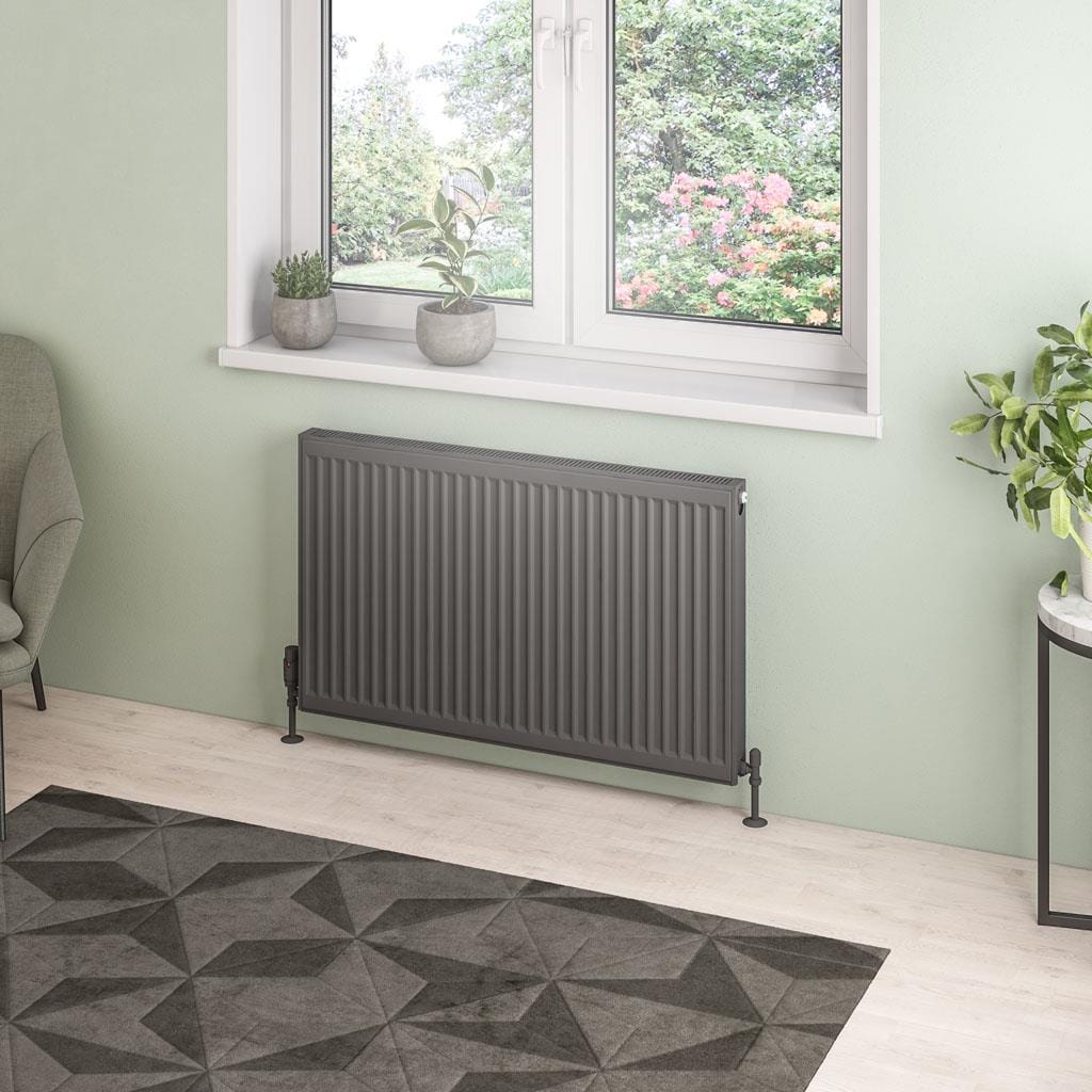 Aquarius Type 21 600 x 1000mm Aquarius Type 21 Compact Panel Radiator In Matt Anthracite