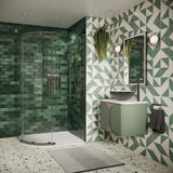 Crosswater Quadrant Shower Enclosure 1200 x 800 / Slate Crosswater Asura 8mm Quadrant Sliding Shower Door
