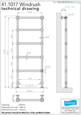 Eastbrook Traditional Towel Rail Eastbrook Windrush Straight Vertical Traditional Radiator