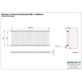 Eastbrook Rivassa Traditional 2 Column Radiator in Matt Anthracite