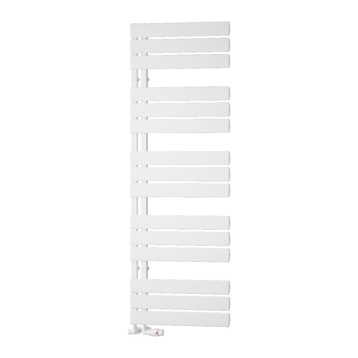 Reina Designer Towel Radiator 1510 x 500mm / White Reina Vada Vertical Aluminium Central Heating Towel Rail