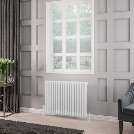 Eastbrook Column Radiator 600 x 833 / Central Heating Eastbrook Rivassa Traditional 3 Column Radiator in White