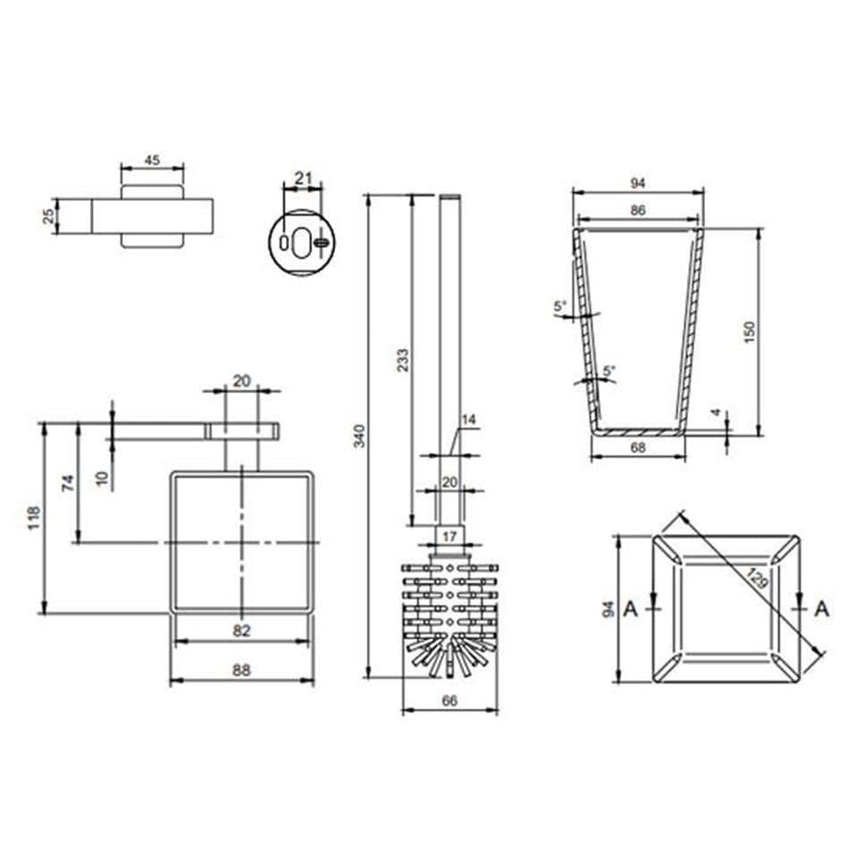 Villeroy & Boch Toilet Brush Villeroy & Boch Elements - Striking Toilet Brush Set