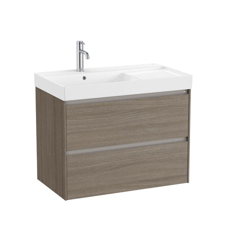 Roca Ona 800mm Wall Mounted Two Drawer Vanity Unit with Basin