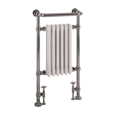Eastbrook Inset Radiator Eastbrook Isbourne Straight Vertical Traditional Radiator in Gloss White/Chrome