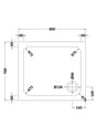 Aquarius Bathrooms Rectangle Shower Tray 700x800mm Aquarius Urbano Rectangular 45mm Stone Resin Shower Tray in Slate Grey