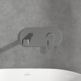 Villeroy & Boch Wall Mounted Basin Tap Villeroy & Boch Architectura Wall Mounted Single Lever Basin Mixer Tap with Pop Up Waste in Chrome