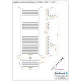 Eastbrook Ladder Rail Eastbrook Haddenham Straight Vertical Towel Rail in Matt Anthracite