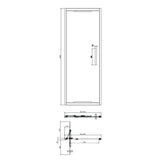 Crosswater Infold Shower Door Crosswater Asura 8mm Infold Shower Door