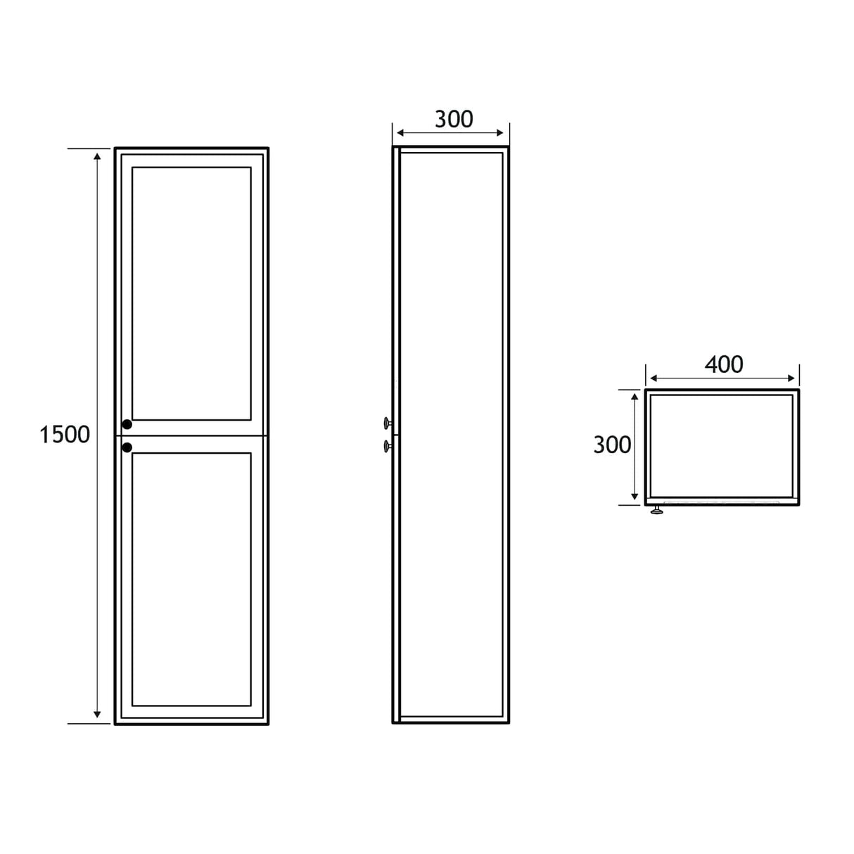 Eastbrook Storage Unit Eastbrook Hardwick Traditional  1500mm Tall Wall Hung Unit