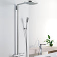 Flova Exposed Shower Set Flova Urban Thermostatic Exposed Shower Valve with Riser, Rainshower Head, and Shower Handset