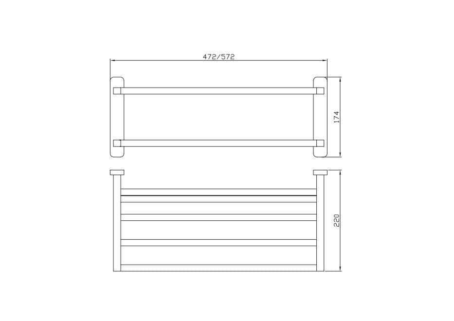 Aquarius Shelf Aquarius Auro Towel Shelf in Brushed Brass