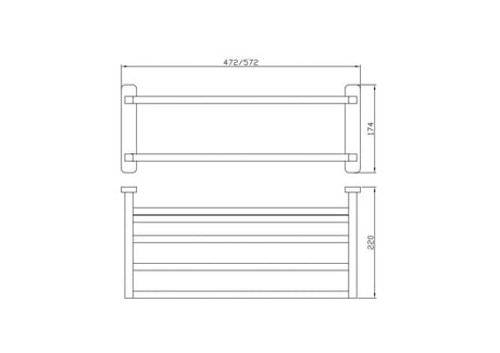 Aquarius Shelf Aquarius Auro Towel Shelf in Brushed Brass