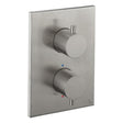 Crosswater Concealed Shower Valve Brushed Stainless Steel Effect Crosswater MPRO Crossbox 2 Outlet Multi-Flow Trimset