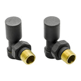 Reina Radiator Valve Anthracite Reina Portland Angled Radiator Valves