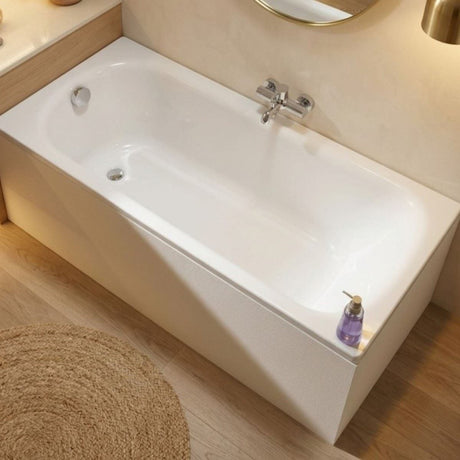 Kaldewei Single Ended Bath 750mm x 1400mm / 0 Kaldewei Saniform Plus Single Ended Steel Bath with Leg Set