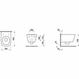 Laufen Wall Hung Toilet Laufen Meda Rimless Silent Flush Back to Wall Toilet with Soft Close Seat
