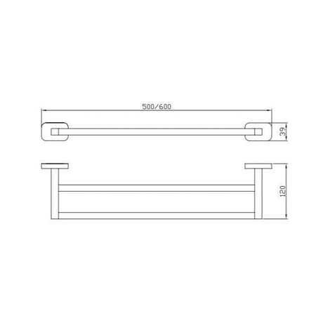 Aquarius Bathrooms Towel Rail Aquarius Auro Double Towel Rail in Brushed Brass