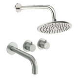 UK Bathroom Store Concealed Shower Set Crosswater Module Shower Set 3 with Fixed Overhead Shower and Bath Spout