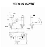 Imex Bath Mixer Imex Ravine Bath Filler in Brushed Brass