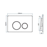 Imex Wall Hung WC Frame Imex Adjustable 1070-1270mm Wall Mounted Frame and Cistern with Stainless Steel Flush Plate