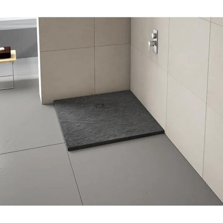 Merlyn Square Shower Tray Graphite Slate Black Merlyn Truestone Square Shower Tray