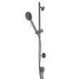 TED Shower Riser Rail Chrome TED Round Riser Rail Shower Kit with Handset and Wall Outlet