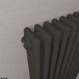 Eastbrook Rivassa Traditional 3 Column Radiator in Matt Black