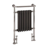 Eastbrook Inset Radiator Eastbrook Isbourne Straight Vertical Traditional Radiator in Chrome/Matt Anthracite