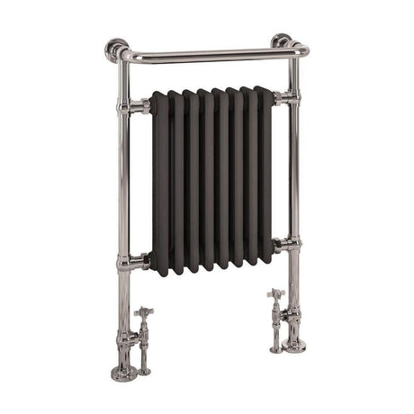 Eastbrook Inset Radiator Eastbrook Isbourne Straight Vertical Traditional Radiator in Chrome/Matt Anthracite