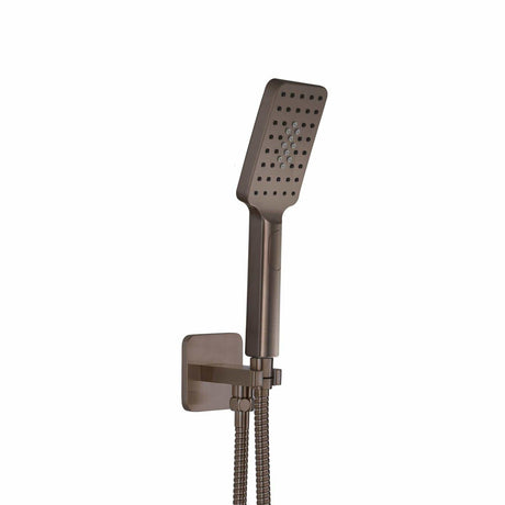 JTP Shower Handset Brushed Bronze JTP HIX Wall Mounted Water Outlet with Holder, Shower Handset and Hose