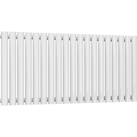 Aquarius Bathrooms Column Radiator 600 x1140mm Aquarius Athens Single Horizontal Column Radiator in White