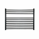 JIS Ladder Rail 600 x 750mm / Black / Central Heating JIS Sussex Newick Horizontal Stainless Steel Heated Towel Rail
