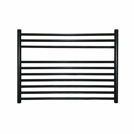 JIS Ladder Rail 600 x 750mm / Black / Central Heating JIS Sussex Newick Horizontal Stainless Steel Heated Towel Rail