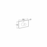 Roca Flush Plate Roca Duplo-S PS5 Flush Plate
