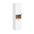 VitrA Storage Unit Matt White / Left VitrA Root Groove Wall Mounted Storage Cabinet with Open Shelf and Laundry Basket 1500 x 420mm